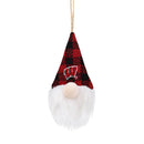 Wisconsin Badgers Plush Gnome Ornament, Plaid Hat