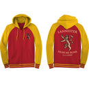 Game of Thrones Lannister Red/Yellow Men's Zip-Up Hoodie