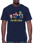 Super Mario Group Run T-Shirt, Navy