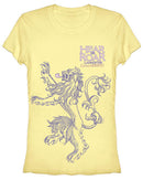 Game of Thrones Lannister Hear Me Roar Juniors Yellow T-Shirt