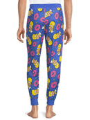 The Simpsons Homer Sprinkles Men's Lounge Jogger Pants, Blue