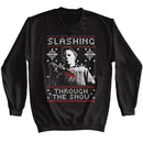 Halloween Slashing Through The Snow Sweatshirt, Black