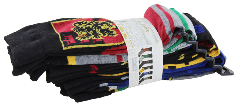 Harry Potter Hogwarts Houses Casual Crew Socks, 6-Pack, Size 6-12