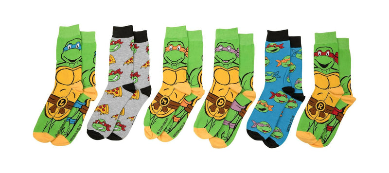 Teenage Mutant Ninja Turtles Casual Crew Socks, 6-Pack, Size 6-12