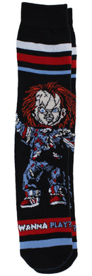 Chucky Wanna Play? Men's Casual Crew Socks, 6-Pack, Size 8-12
