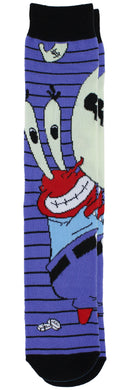 Spongebob Squarepants Characters Men's Casual Crew Socks, 6-Pack, Size 8-12
