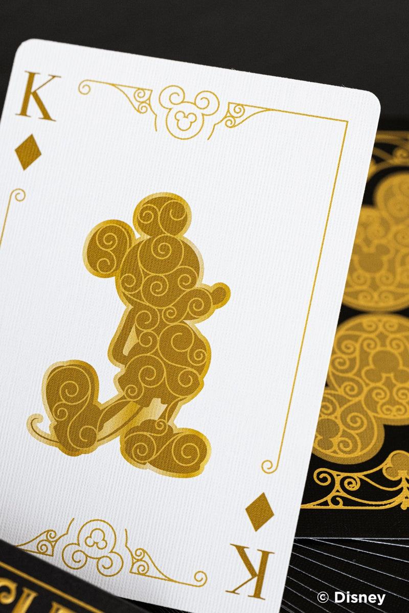 Bicycle Disney Mickey Mouse Inspired Black & Gold Playing Cards