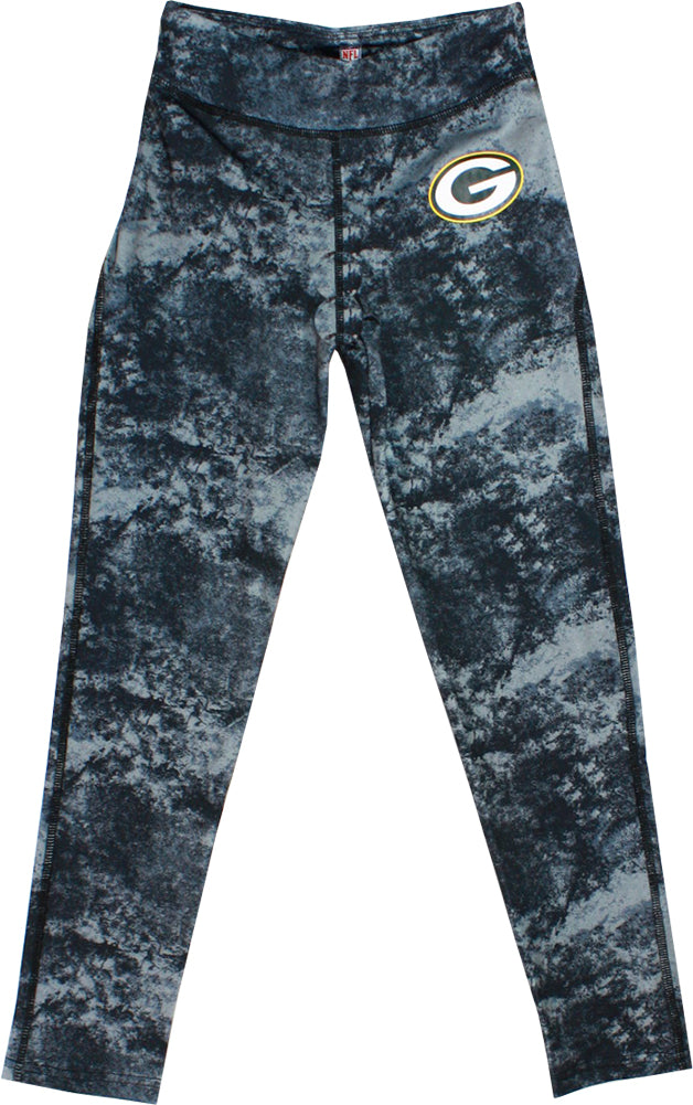 genuine,outerstuff,outer stuff,green bay packers,youth,girls,sublimated leggings,pants,clothing,sweatpants,lounge
