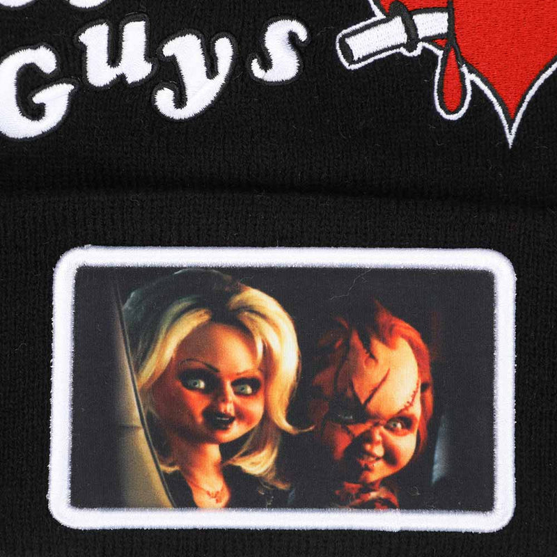 Bride of Chucky Embroidered & Sublimated Patch Cuff Beanie