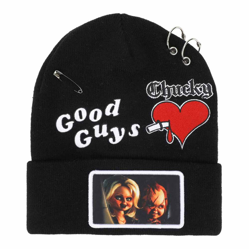Bride of Chucky Embroidered & Sublimated Patch Cuff Beanie
