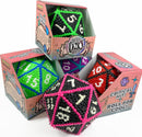 Drop Dots D20 Dice: Black Pink