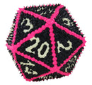 Drop Dots D20 Dice: Black Pink