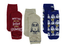 Harry Potter Hedwig Juniors/Womens Ankle Socks 3 Pair Pack Shoe Size 4-10
