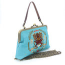 Octopus Kisslock Bag - Blue