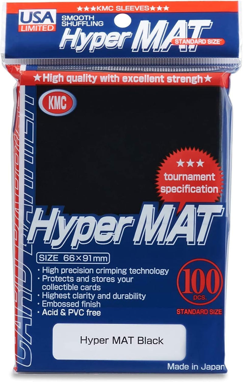 HyperMAT Card Sleeves, 100ct, Matte Black