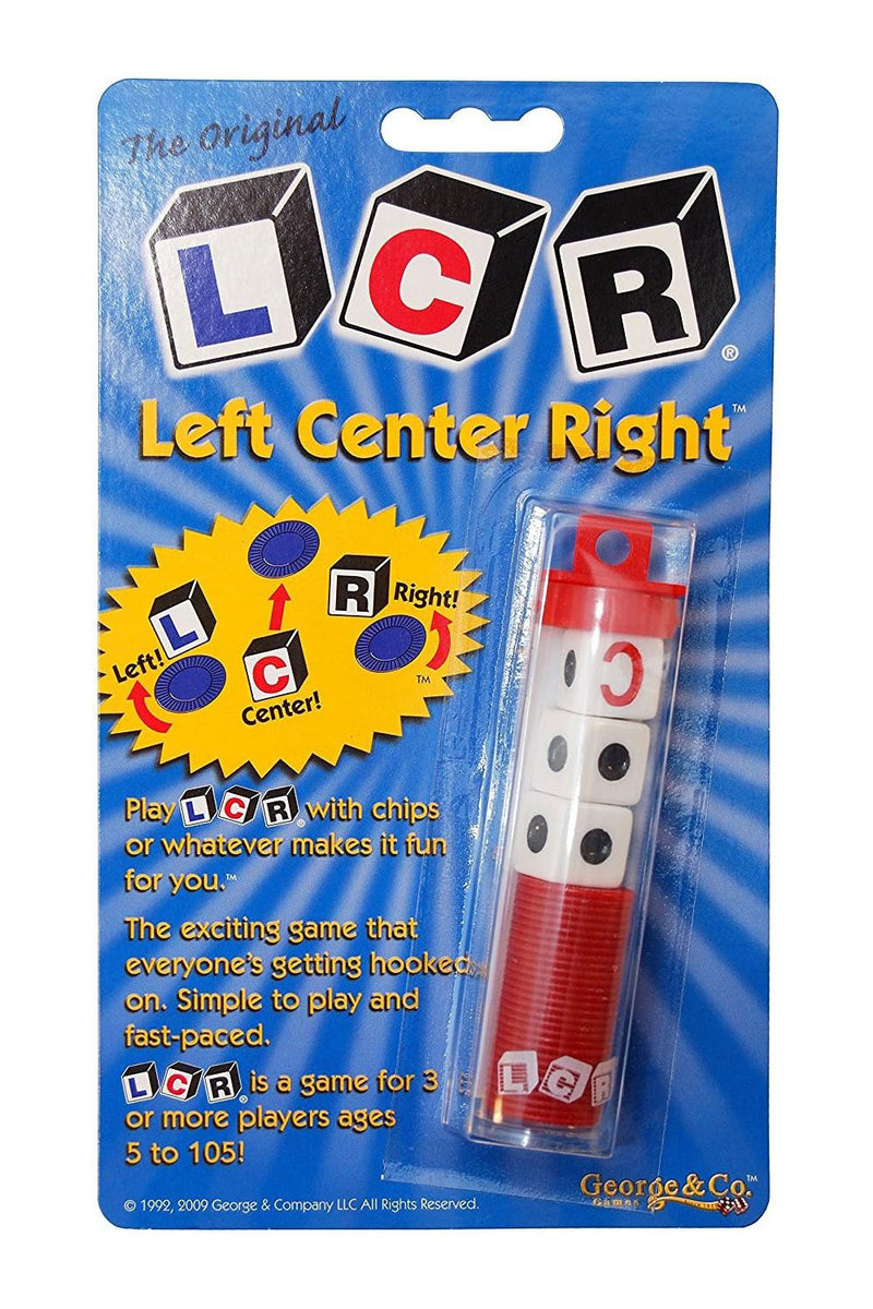 The Original LCR Left-Center-Right Dice Game Blister Pack