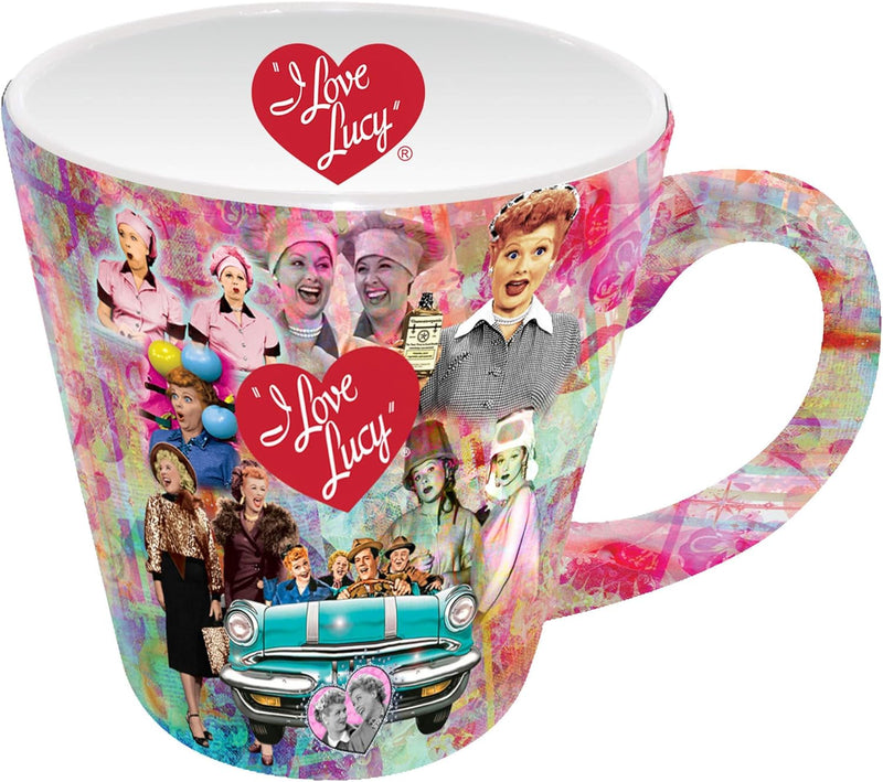 I Love Lucy Colorful Collage Latte Mug, 12oz