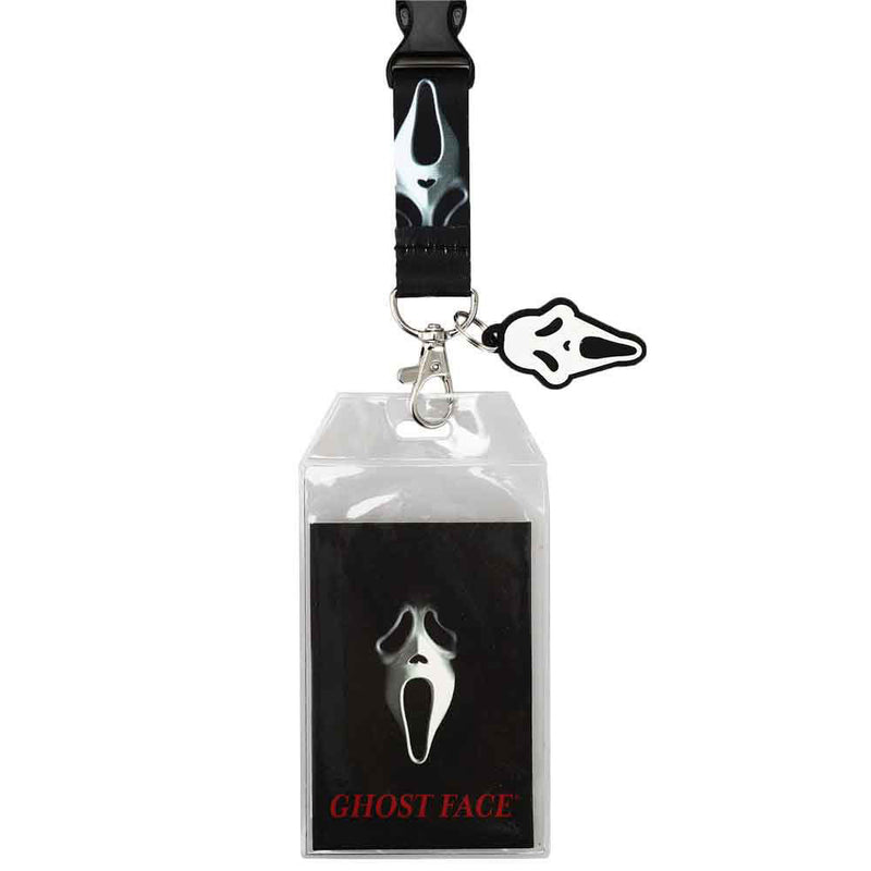 Ghost Face Sublimation Rubber Charm Lanyard