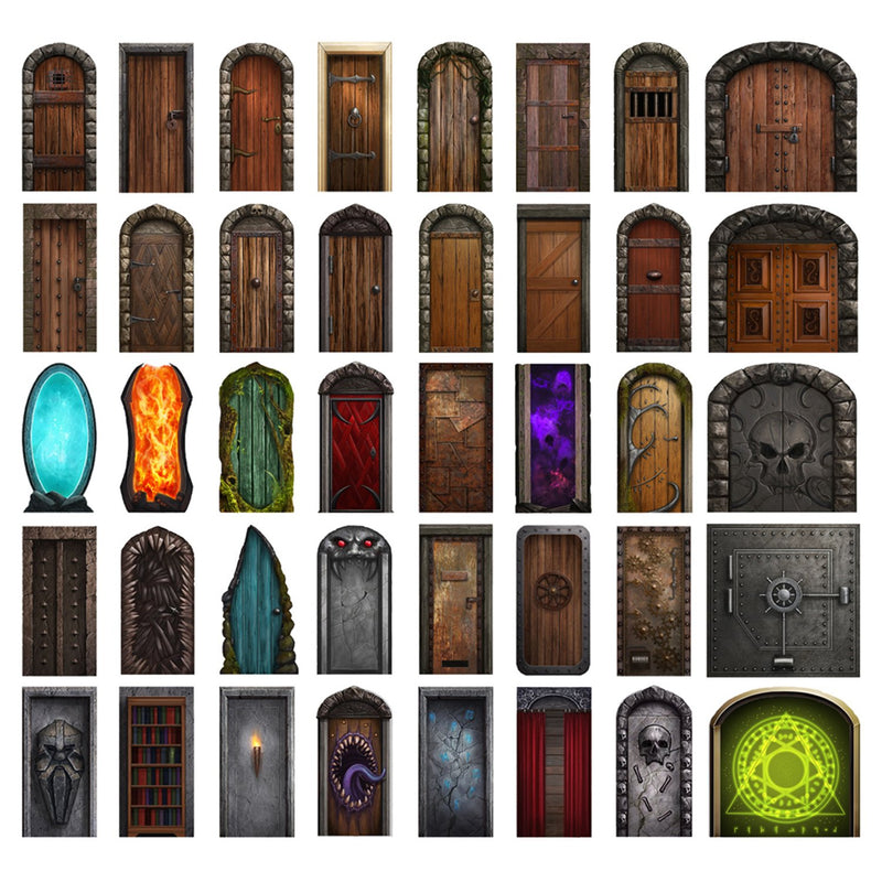 Big Box of Dungeon Doors | 40 Unique Detailed Doors