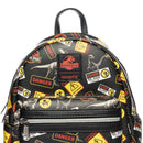 Jurassic Park Warning Signs Mini Backpack - Entertainment Earth Exclusive