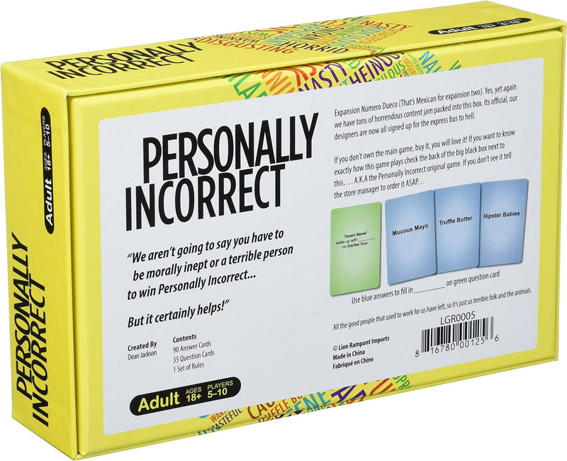 Personally Incorrect Yellow Expansion 2