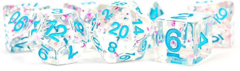 Confetti Dice: Clear 16mm Poly Dice Set