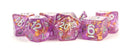 Foil Dice: Purple w/ Gold Foil 16mm Poly Dice Set