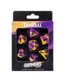 Sharp Edge Silicone Rubber Dice Set: Intersex Pride