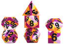 Sharp Edge Silicone Rubber Dice Set: Lesbian Pride