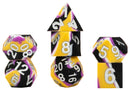 Sharp Edge Silicone Rubber Dice Set: Nonbinary Pride