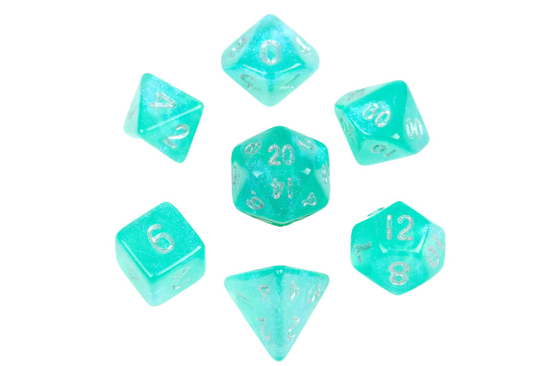 Stardust Turquoise 10mm Mini Poly Dice Set