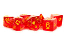 Unicorn Resin Poly Dice Set: Red (7)