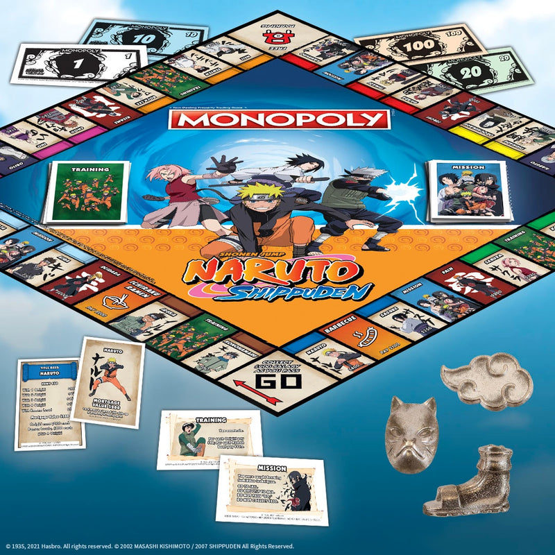 MONOPOLY Naruto | Collectible Monopoly Game Featuring Manga Series