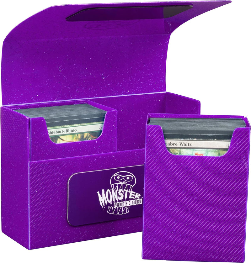 Monster Protectors Magnetic Double Deck Box, Purple Glitter