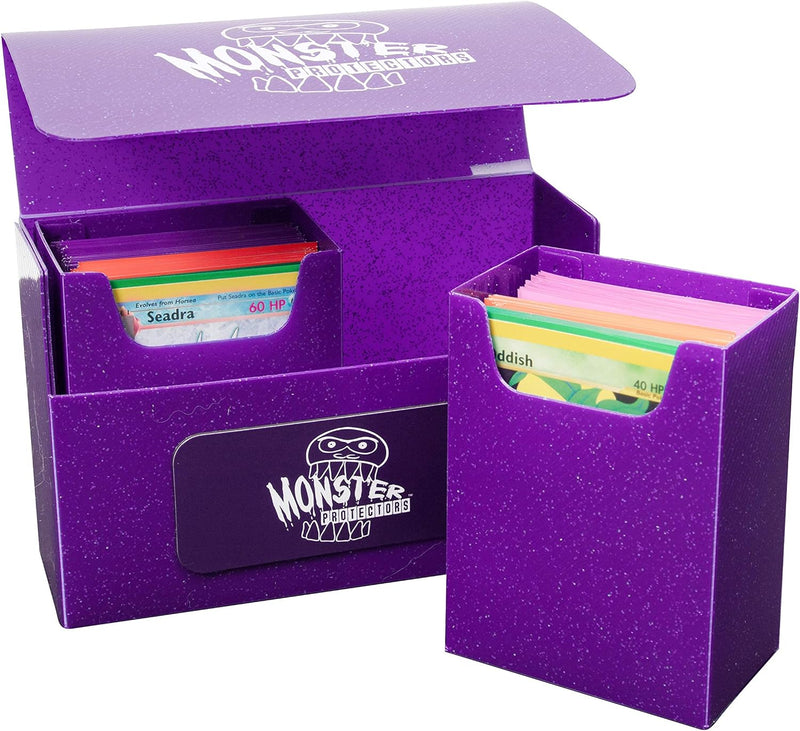 Monster Protectors Magnetic Double Deck Box, Purple Glitter