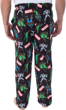 Marvel Vintage Comic Villains Men's Sleep Pants, Black