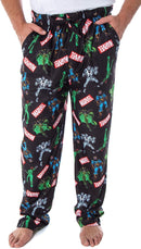 Marvel Vintage Comic Villains Men's Sleep Pants, Black