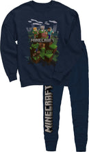Minecraft Boys' Jogger Set, Navy Blue