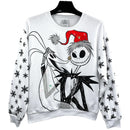 Nightmare Before Christmas Light-up Juniors' Fleece Sweatshirt, White