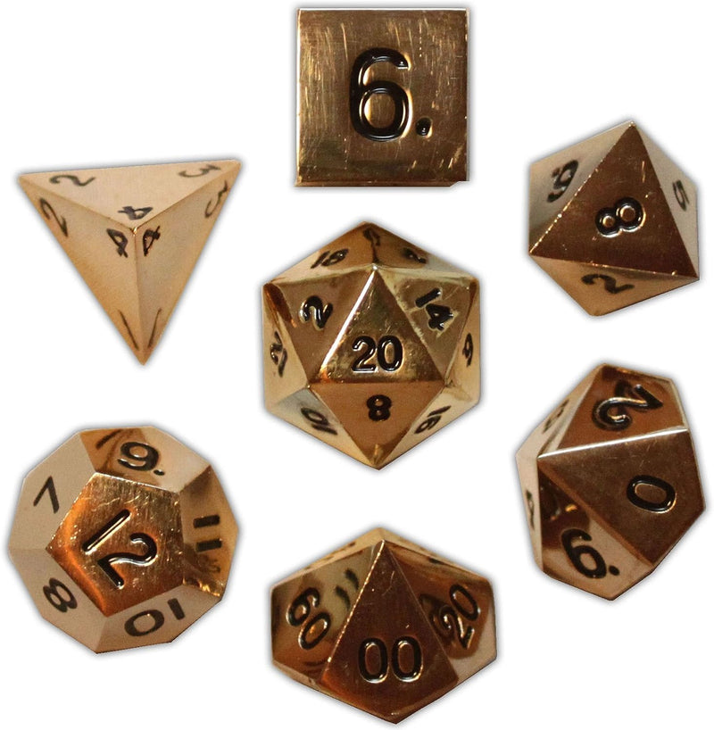 Norse Foundry 7PC RPG Metal Dice Set - Dead Man's Gold
