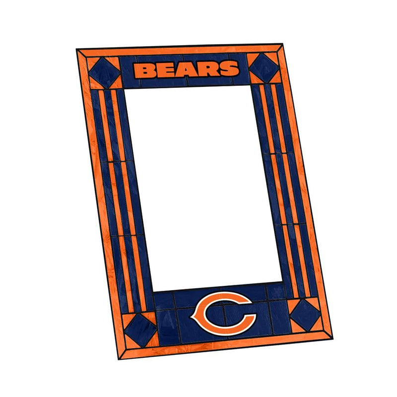 Chicago Bears Art Glass 4" x 6" Vertical Picture Frame