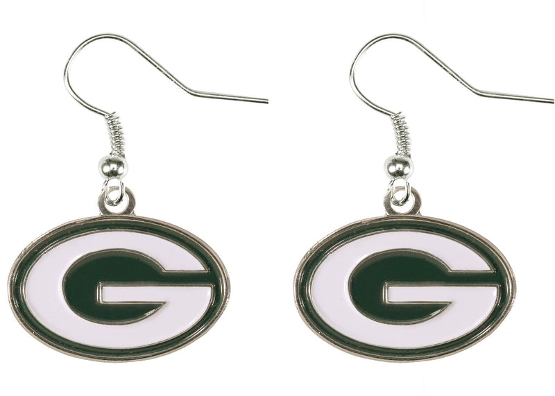 Green Bay Packers Logo Dangler Earrings