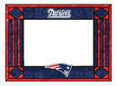New England Patriots Art Glass Horizontal Frame