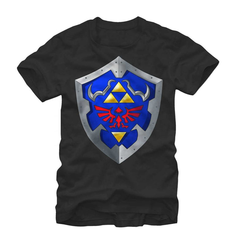 Legend of Zelda Simple Shield Men's Black Shirt