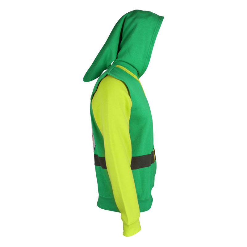 The Legend of Zelda Link Men's Green Zip-Up Costume Hoodie