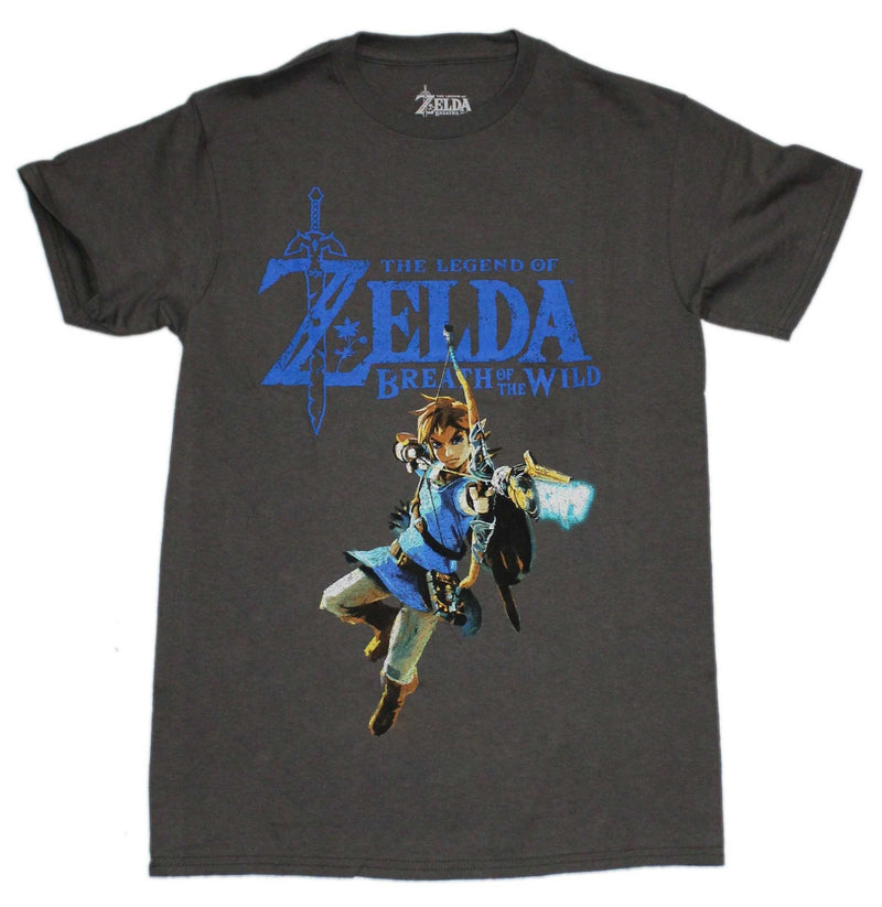 Legend of Zelda Breath of the Wild Men's T-Shirt, Charcoal