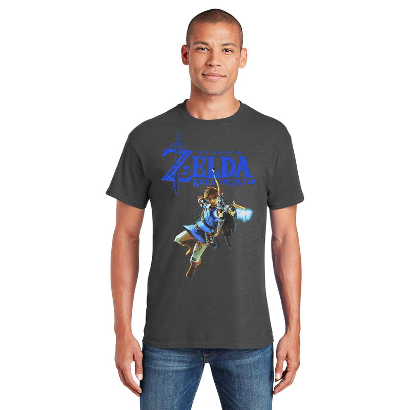 Legend of Zelda Breath of the Wild Men's T-Shirt, Charcoal