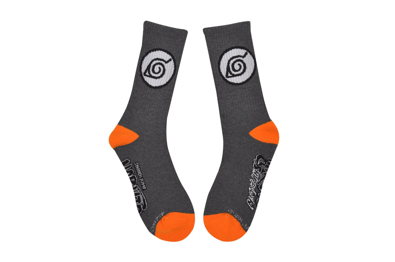 Naruto Shippuden Leaf Symbol Athletic Crew Socks, One Size