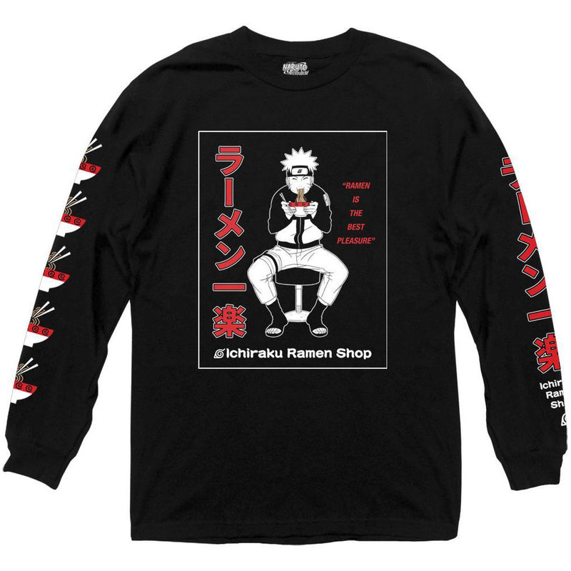 Naruto Shippuden Ichiraku Ramen Shop Long-Sleeve T-Shirt, Black