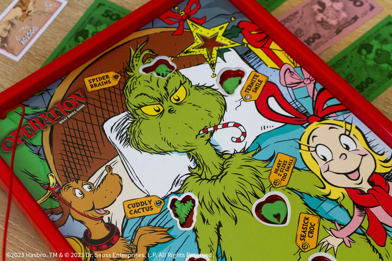 OPERATION: The Grinch Board Game | Classic Dr. Seuss Art & Custom Funatomy Parts